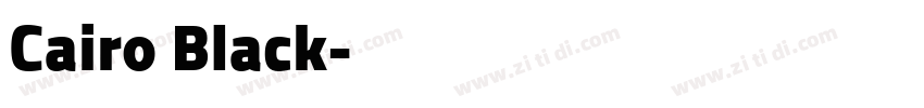 Cairo Black字体转换